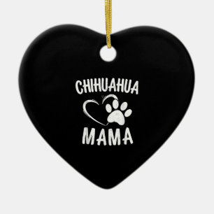 Roligt Chihuahua Mamma Gift Djurälskare Hund Chi-c Julgransprydnad Keramik