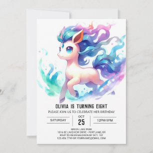 Roligt Children Horse Birthday Inbjudningar