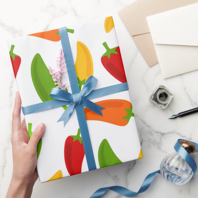 Roligt Chili-paprika mönster Fiesta party Presentpapper (Gåvor)