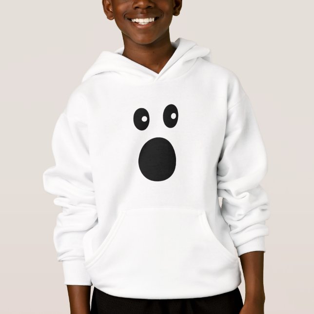 Roligt chockad ansiktsemoji Minimaliserad tecknad  T Shirt (Framsida)