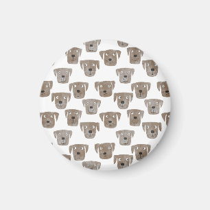 Roligt Chocolate Labrador Retriever Hund Magnet