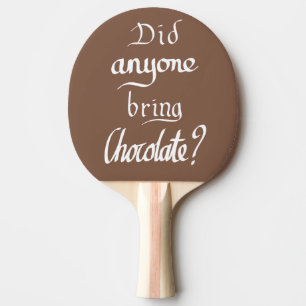 Roligt chokladcitat pingisracket