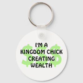 Roligt Christian KINGDOM CHICK Entrepreneur Nyckelring