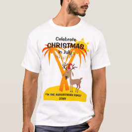 Roligt CHRISTMAS I JULY Reindeer Sunny Island Fami T Shirt