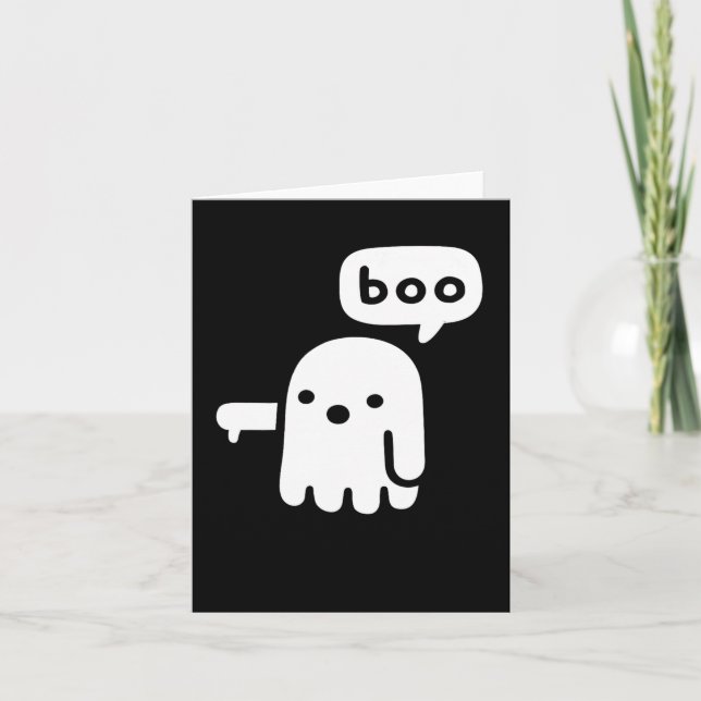 Roligt Chunky Ghost of DisApproval Boo Halloween Kort (Framsida)