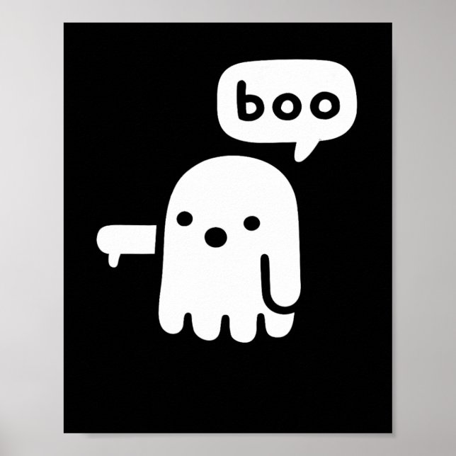 Roligt Chunky Ghost of DisApproval Boo Halloween Poster (Framsidan)