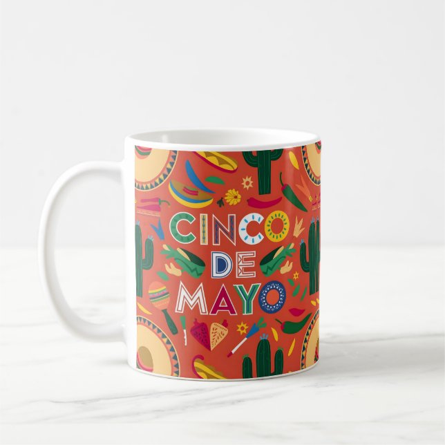 roligt Cinco de Mayo Gift Kaffemugg (Vänster)