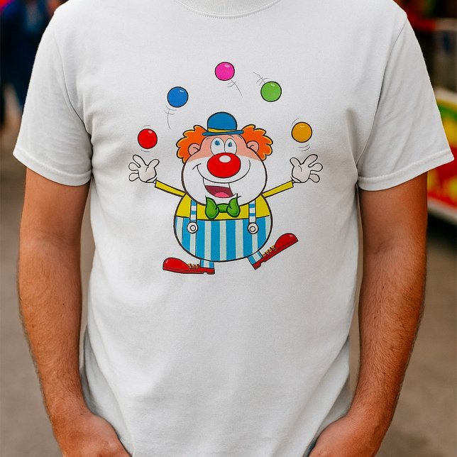 Roligt Circus Clown Juggling Bollar T Shirt (Skapare uppladdad)