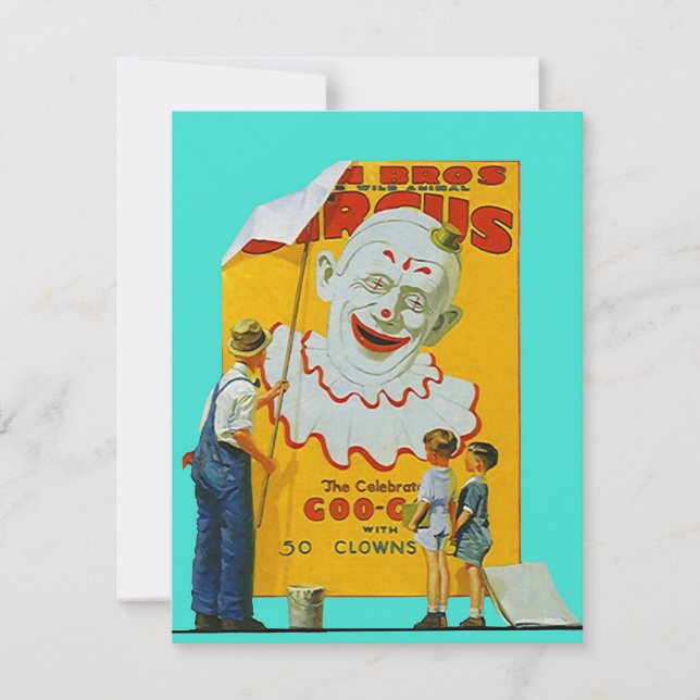 ROLIGT CIRCUS CLOWN PARTY THEME INBJUDAN INBJUDAND (Framsida)