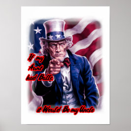 Roligt citat av patriotiske farbror Sam på en Poster