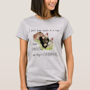 Roligt Citat Chickens överallt där Farm Humor Art T Shirt