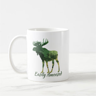 Roligt Citat Easily Amoposed Camouflage Moose Kaffemugg