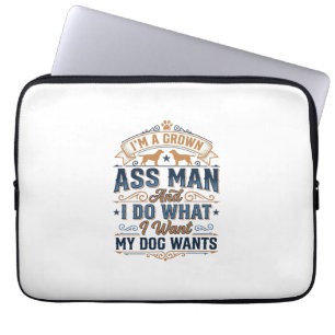 Roligt Citat för Hundägare Vintage Vektor Design_1 Laptop Fodral