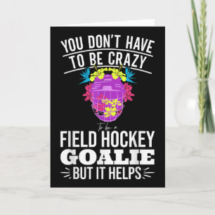 Roligt citat för målvakt i landhockey för ett gale kort