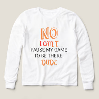 Roligt Citat för Spelare Kan Inte Pausa Mitt Spel T Shirt