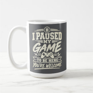 Roligt Citat Från Spelare Jag Pausade Mitt Spel Kaffemugg