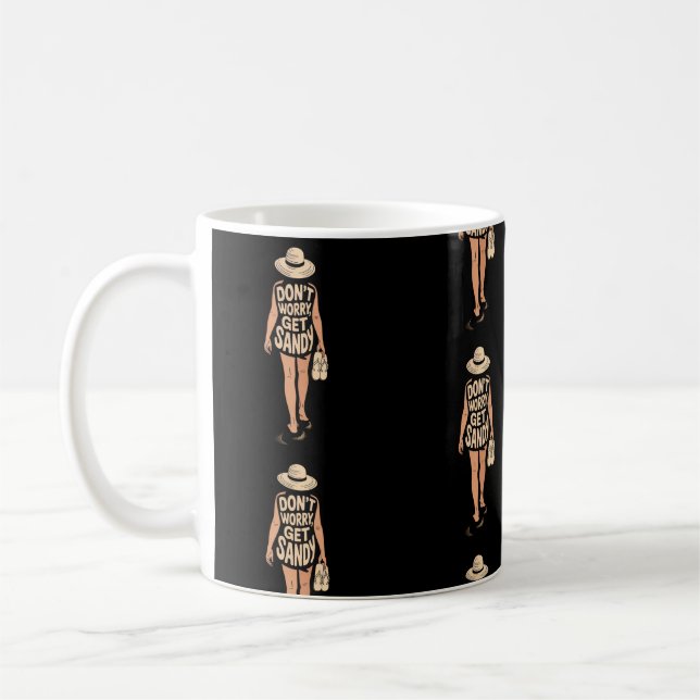Roligt Citat Från Strandflicka Oroa Dig Inte Bli S Kaffemugg (Vänster)