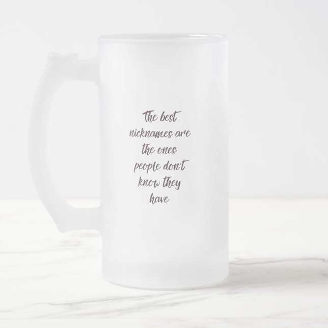 Roligt Citat Frostad Glas Mugg  (Vänster)