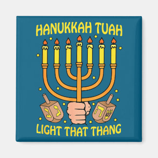 Roligt citat Hanukkah Tuah Lys Den Saken Design  Magnet