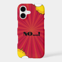 Roligt citat iPhone 17-fodral – NO…! Tecknad Popst