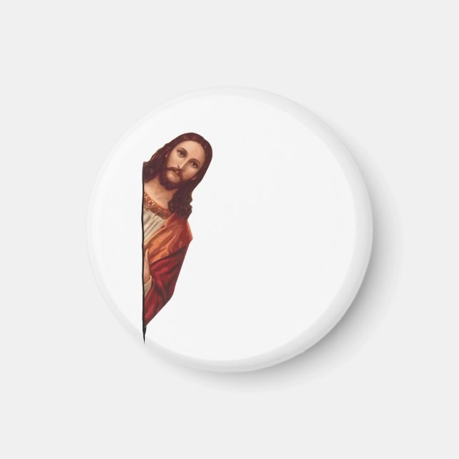 Roligt citat Jesus Meme, jag såg det Jesus  Magnet (Framsidan)