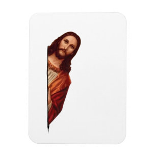 Roligt citat Jesus Meme, jag såg det Jesus Magnet