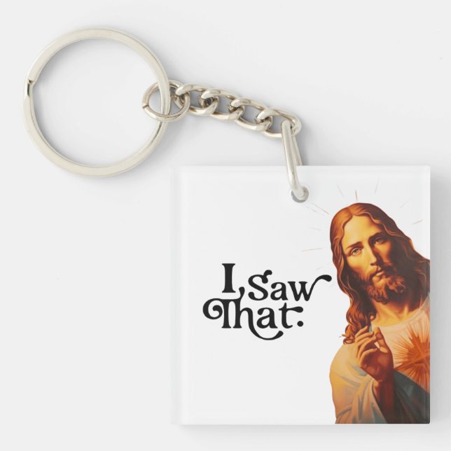 Roligt citat Jesus Meme Jag Såg Det Kristet (Framsidan)