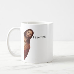 Roligt citat Jesus Meme Jag Såg Det Kristet Kaffemugg
