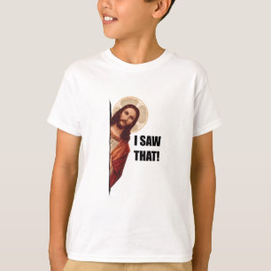 Roligt citat Jesus Meme Jag Såg Det Kristet T Shirt