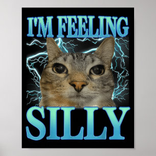 Roligt citat kattälskare Jag känner mig dumt kattm Poster