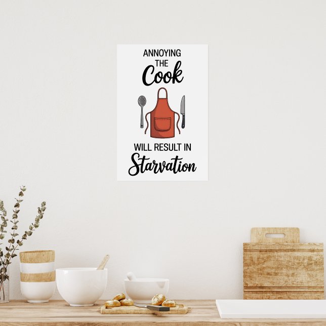 Roligt Citat Köket Poster (Kök)