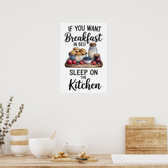 Roligt Citat Köket Poster (Kök)