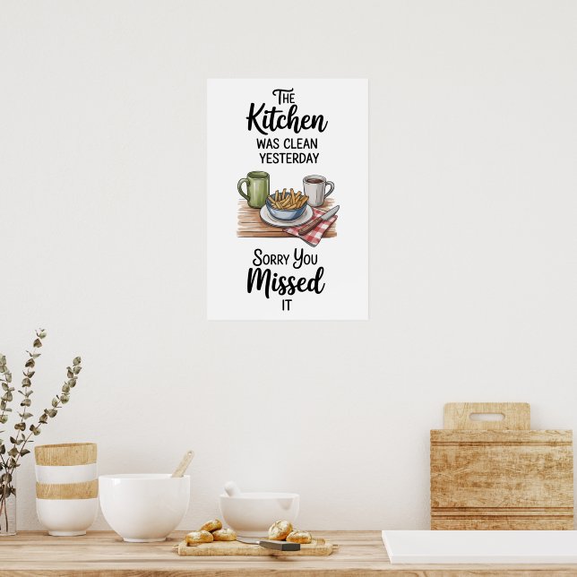 Roligt Citat Köket Poster (Kök)
