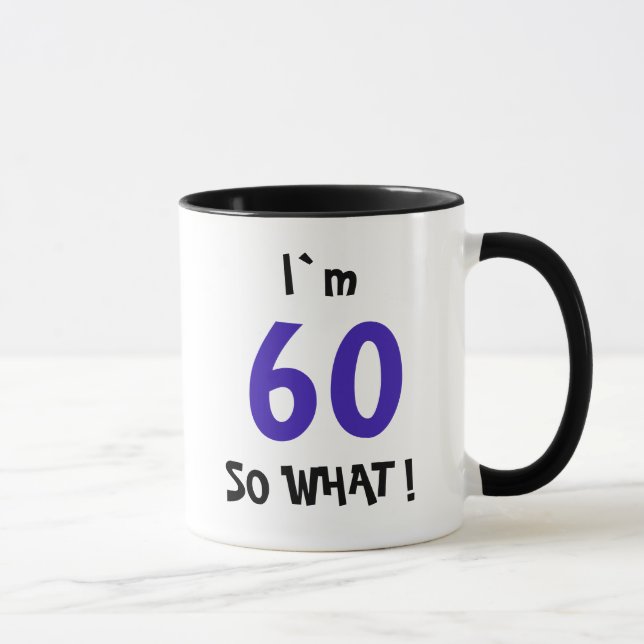 Roligt Citat Modern 60-årsdag Mugg (Höger)