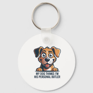 Roligt citat om seriehund Butler Nyckelring