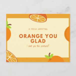 Roligt Citat Orange Frukt Illustrationer Vykort