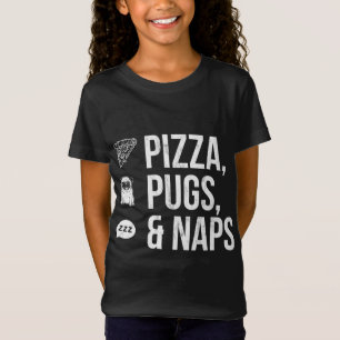 Roligt Citat Pizza Pugs and Naps T Shirt