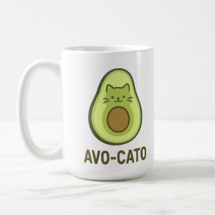 Roligt Citat som säger Avo Cato Humor Cat Avocado Kaffemugg