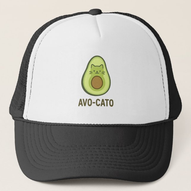 Roligt Citat som säger Avo Cato Humor Cat Avocado Keps (Framsida)