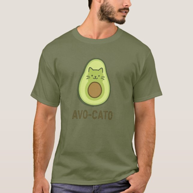 Roligt Citat som säger Avo Cato Humor Cat Avocado T Shirt (Framsida)