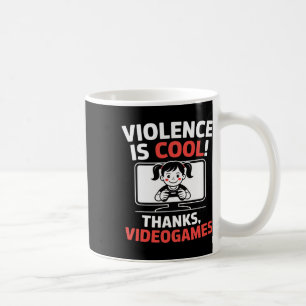 Roligt Citat Våld Samt Coolt Tack Videospel Kaffemugg
