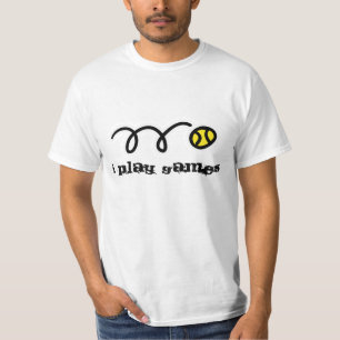 Roligt citationstecken för tennis på t-skjortan tee shirt