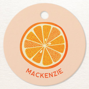 Roligt Citrus Orange Slice Personlig Gåvor Etiketter