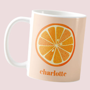 Roligt Citrus Orange Slice Personlig Kaffemugg