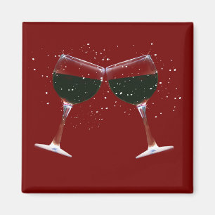 Roligt Clink, Toasting Vin Glass Magnet