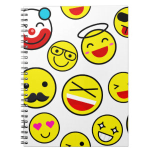 roligt clown emojis anteckningsbok