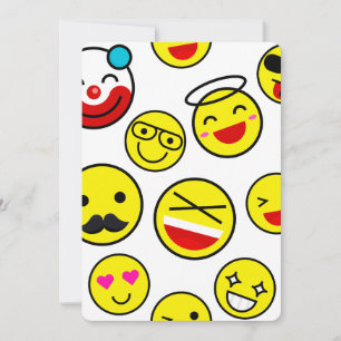 roligt clown emojis inbjudningar