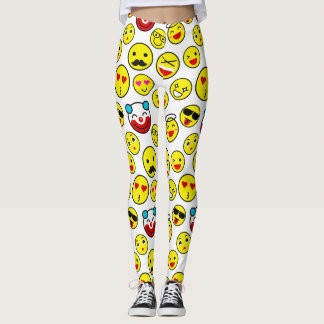 roligt clown emojis leggings