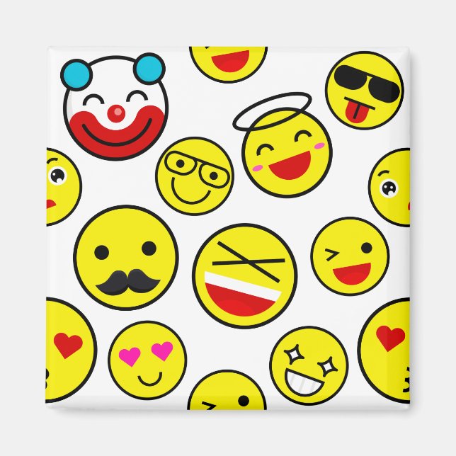 roligt clown emojis magnet (Framsidan)
