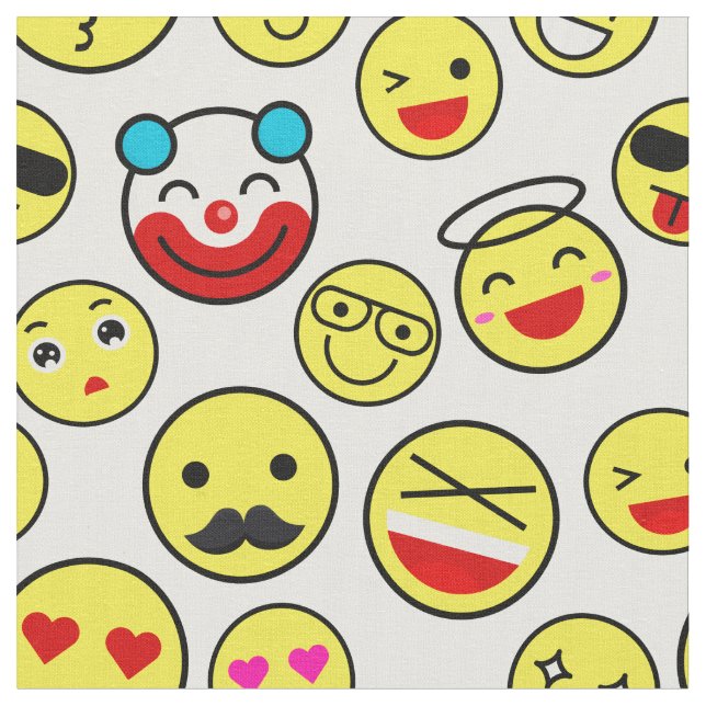 roligt clown emojis tyg (Närbild)
